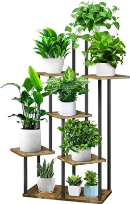 Productafbeelding van Famanu bloemenrek, 7 lagen - zwart