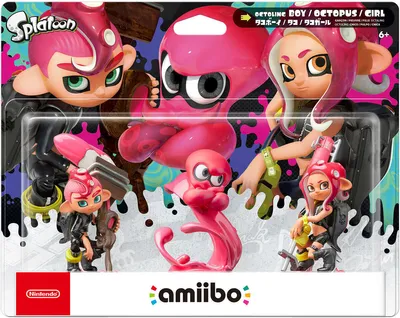 Produktbild von Nintendo Amiibo Octoling Junge Mädchen Und Oktopus Rosa Rosa One Size