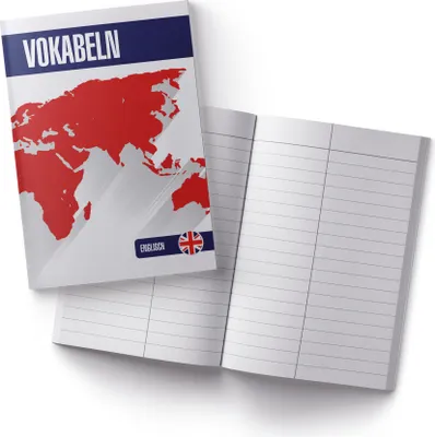 Produktbild von itenga Vokabelheft Englisch DIN A5, 56 Seiten 100g Naturpapier