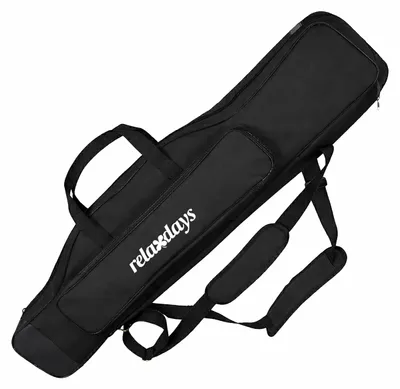 Obrázok produktu pre Relaxdays taška na rybárske prúty, 100 cm, na 3 prúty, 5 priehradiek, polstrovaná, rybárske príslušenstvo, veľká, 1200D Oxford, čierna