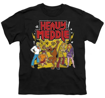 Image de T-shirt pour enfants Scooby Doo, modèle "Heavy Meddle", référence TV36955 (128), couleur noire