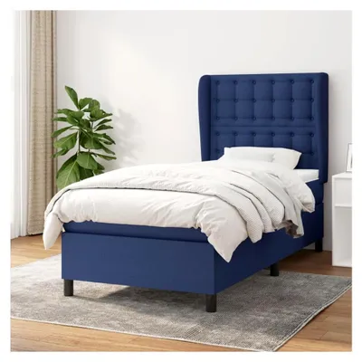 Produktbild von Boxspringbett mit Matratze Blau 80x200 cm Stoff