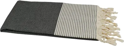 Produktbild von Hamamtuch Saunatuch schwarz "Dalaman" Baumwolle