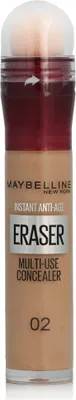 Produktbild von Maybelline Instant Anti Age Eraser 02 Nude, Licht, Mittel, 6,8 ml, Warm, Hautalterung, Mischhaut, trockene Haut, normale Haut, ölige Haut, Universalhülle, Sehr trockene..., Anti-Aging, Antiaugenringe, Anti-Müdigkeit, Feuchtigkeitsspendend, Nude