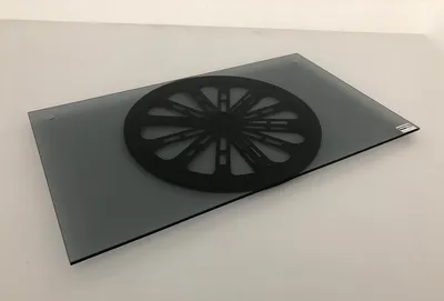 Productafbeelding van Draaibare standaard voor tv en pc - Van gehard glas - Zwart - Rookkleuren - Afmetingen 50x 32cm - GK54N