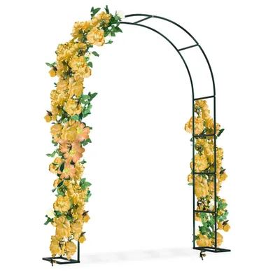 Productafbeelding van QEENTOE rozenboog, boogvormige bloemenstandaard, bloemenstandaard, donkergroen, geschikt voor tuinen, klimplanten en bruiloften.