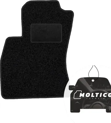 Produktbild von moto-MOLTICO Fahrer Fußmatte Auto Velours Fahrerseite Autoteppiche Schwarz Fahrermatte 1-teilig passend für Opel Combo III 2011-2018