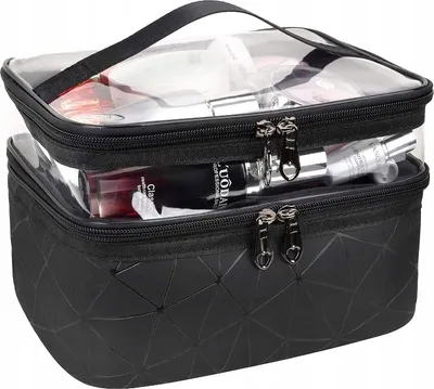 Produktbild von Kosmetiktasche - Wasserdichte Organizer - Praktisch und Stilvoll - Große Kapazität - Leicht zu Reinigen - Transparent - Aufhängefunktion