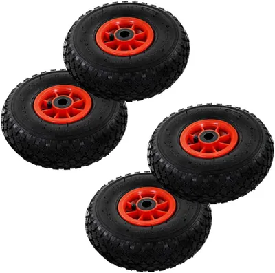 Produktbild von 4 Stück Sackkarrenräder aus Gummi 3,00-4 (245x82) für Schubkarren
