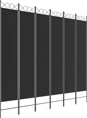 Obrázok produktu pre vidaXL 6-dielne paravánové plátno čierne 240x220 cm