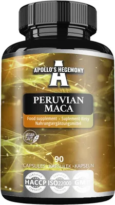 Produktbild von Peruanischer Maca 10:1 Extrakt - 500 mg pro Kapsel - 90 Vegane Kapseln