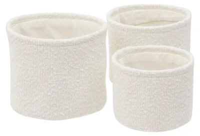 Produktbild von Set von 3 Textil-Körben BOUCLETTE, 14 x 14 x 11 cm