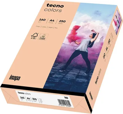 Produktbild von tecno Multifunktionspapier colors A4 160 g/qm lachs 250 Blatt