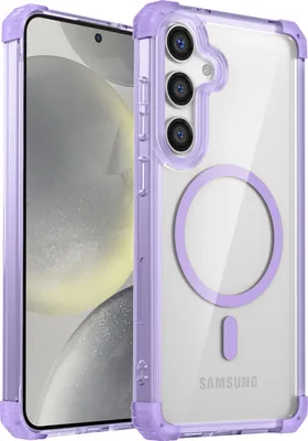 Produktbild von Magnetisch Hülle für Samsung Galaxy S25+ Kompatibel mit Magsafe Stoßfest Militärschutz Transparente Handyhülle Lila
