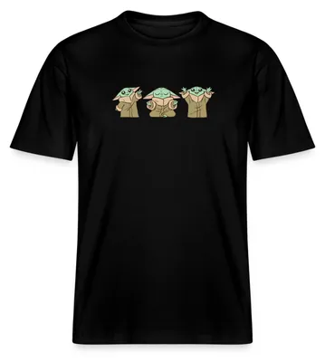 Produktbild von Star Wars: Mandalorian Grogu Posen Relaxed Fit Uni T-Shirt, L, Schwarz