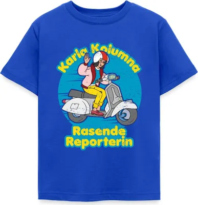 Produktbild von Spreadshirt Karla Kolumna Rasende Reporterin Kinder T-Shirt, 110/116 (5-6 Jahre), Royalblau