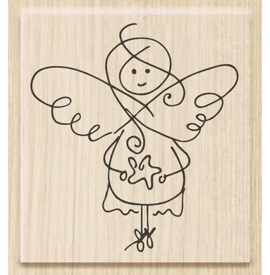 Produktbild von HEYDA 211801411 Stempel Weihnachten Vom Himmel hoch Holz matt lackiert