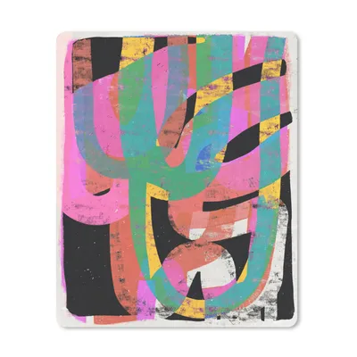 Produktbild von MuchoWow® Mauspad Mousepad Abstrakt - Farben - Rosa - Grün - Kunst 19x23 cm - Mousepads - Maus Mat - Pad - Mausunterlage - Mauspads - Spielen