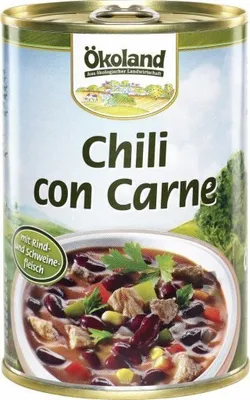 Produktbild von ÖKOLAND Chili con Carne mit Rind- und Schweinefleisch - 400g