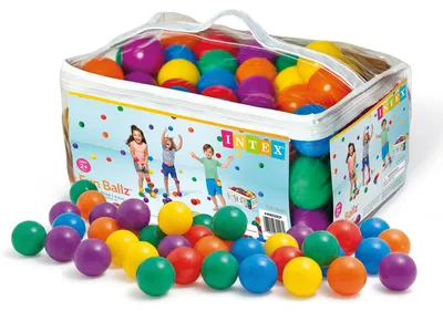 Produktbild von Intex 49602 NP Small Fun Ballz - Kunststoffbälle - 100 Stück - Ø 6,5 cm