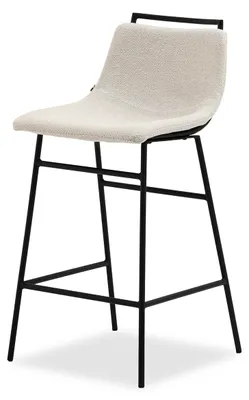 Produktbild von LATIFA gepolsterter Barhocker - creme / schwarz