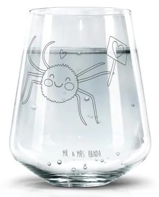 Produktbild von Mr. & Mrs. Panda Wasserglas Spinne Agathe Motivation - Transparent - Geschenk, Liebe, Glück, Trinkglas, Vertrauen, Becherglas, Glas, Dekoglas, Dankeschön, Wasserbecher