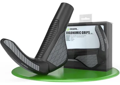 Produktbild von Ergonomische Fahrradgriffe 1 Paar Gelenkschonend Rutschfest Gummi Grau