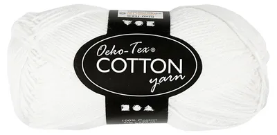 Image de Fil de coton, blanc, 50gr, 170m
