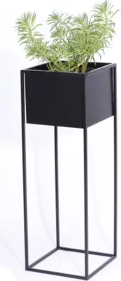Produktbild von Blumenständer, Blumenhocker, Blumentopfständer Modern Pflanzenstand Pflanzenständer Pflanzenhocker, im Loft-stil, Stahl pulverbeschichtet, Höhe 70cm