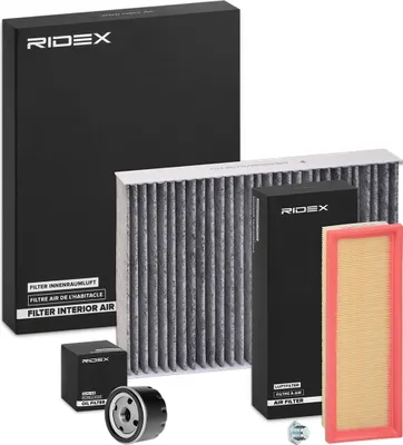 Produktbild von RIDEX Filterset Inspektionspaket Filtersatz für RENAULT CLIO II (BB0/1/2, CB0/1/2) KANGOO (KC0/1) KANGOO Express (FC0/1)