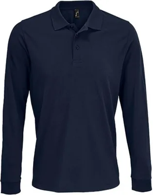 Produktbild von SOLs 03983 | Uni Long Sleeve PolyBaumwolle Polo Shirt XS bis 5XL - Farbe: French Navy - Größe: 5XL
