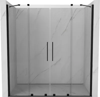 Image de Mexen Velar Duo porte de douche coulissante 180 cm, transparent, noir - 871-180-000-02-70