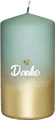 Produktbild von Spruchkerze "Danke", 130 x 70 mm, Geschenkkerze
