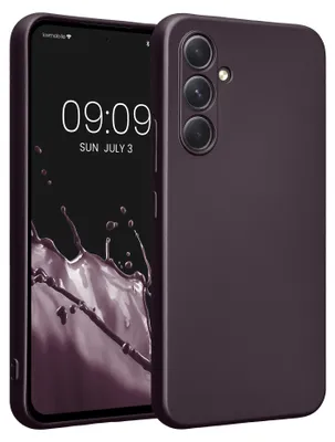 Produktbild von kwmobile Handyhülle für Samsung Galaxy A54 5G Hülle - weiche Silikon Case metallisch schimmernd - Schutzhülle Cover - Metallic Brombeere
