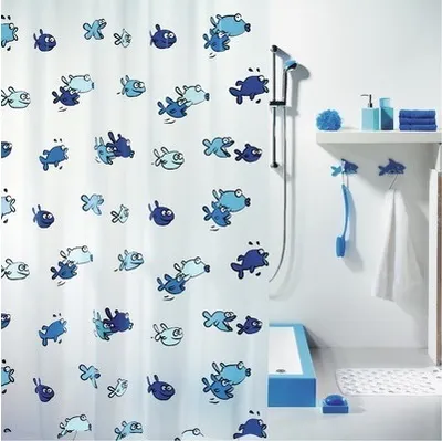 Obrázok produktu pre Spirella 10.01951, Vzor, Polyethylene-vinyl acetate (PEVA), Modrá, 1800 mm, 2000 mm, 360 mm