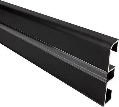 Produktbild von - C01 LED Aluprofil schwarz Sockelleiste 2m klar