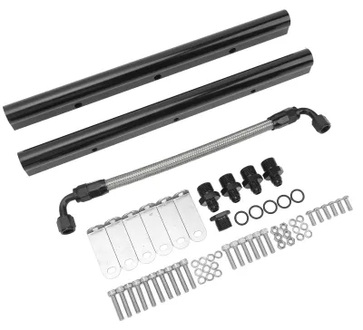 Imagen del producto de Kit de rieles de combustible EFI, fabricados en aleación de aluminio, para colectores de admisión. Compatible con motores LS, LS1, LS2, LS3, LS6 y LSX