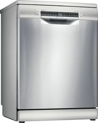 Obrázek produktu pro Bosch Serie 4 SMS4EMI01E, Stojací, Plná velikost (60 cm), Nerezová ocel, Stříbrná, Knoflíky, 1,75 m