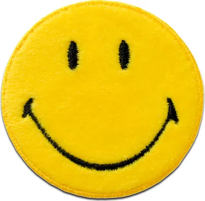 Obrázok produktu pre Mono Quick Smiley © Soft - nášivka, nažehľovačka, nažehľovacia aplikácia, nášivky, záplaty, na nažehlenie, veľkosť: 5 x 4,6 cm