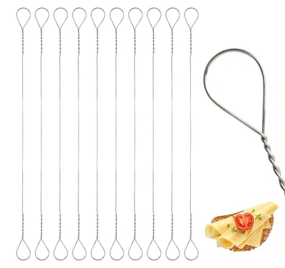 Käseschneidedrähte, 10 Stück, Edelstahl, 14,5 cm, Ersatz für Käsehobel