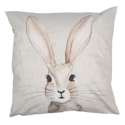 Produktbild von Clayre & Eef Kissenbezug 45x45 cm Beige Polyester Kaninchen