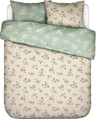 Produktbild von Essenza Bettwäsche-Garnitur Satin Fiora  Farbe Vanilla Größe 135x200+80x80