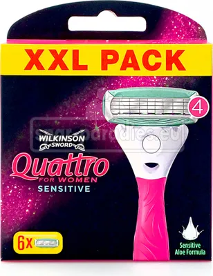 Produktbild von Wilkinson Sword - Quattro For Women Sensitive ( 6 pcs )