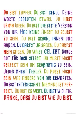 Image de Motivational - Tu es courageux - Motivations Poster - 61x91,5 cm