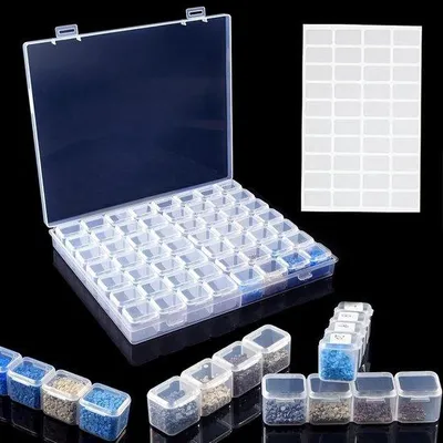 Produktbild von Famanu Aufbewahrungsbox mit 56 Fächern - transparent und praktisch