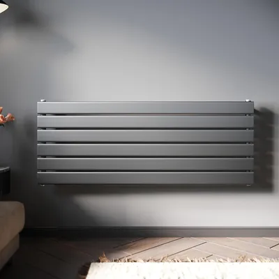 Produktbild von SONNI Vertikal Heizkörper Design Paneelheizkörper Einlagig Anthrazit 1200×465mm Warmwasserheizung ohne Heizstab