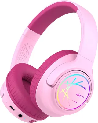 Produktbild von mit LED-Leuchten, 74/85/94dB Lautstärkebegrenzung, 43 Stunden Spielzeit, Stereo-Sound, Typ-C, AUX-Kabel, Bluetooth5.3 Kinderkopfhörer