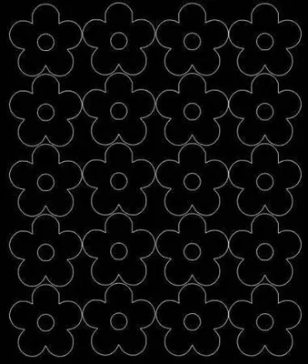 Immagine prodotto di Adesivi murali fiori, 20 pezzi, nero opaco