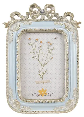 Produktbild von Clayre & Eef Bilderrahmen 10x15 cm Blau Polyresin