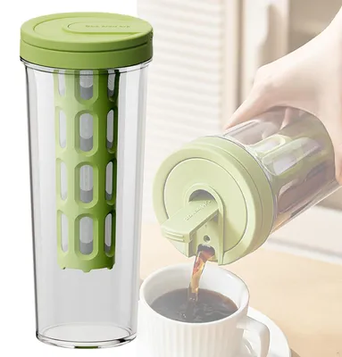 Cold Brew Kaffeezubereiter 1L mit Mesh-Filter, Grün